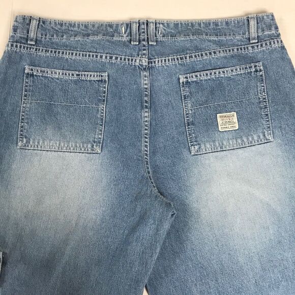 HYDRAULIC Baggy Utility Cargo Jeans Size 19/20 Wide Leg‎ Flare Denim 80s 90s VTG - Picture 5 of 15